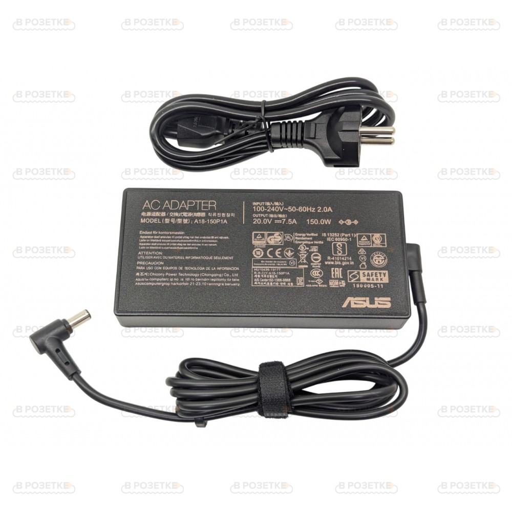 Блок питания A18-150P1A для ноутбука Asus TUF Gаming FХ705, FХ505, ROG G531, G731 серии (20V 7.5A 150W штекер 6.0x3.7)