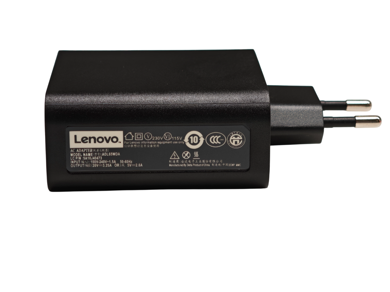 Блок питания для ноутбука Lenovo 20V 3.25A 65W (USB-LENOVO)