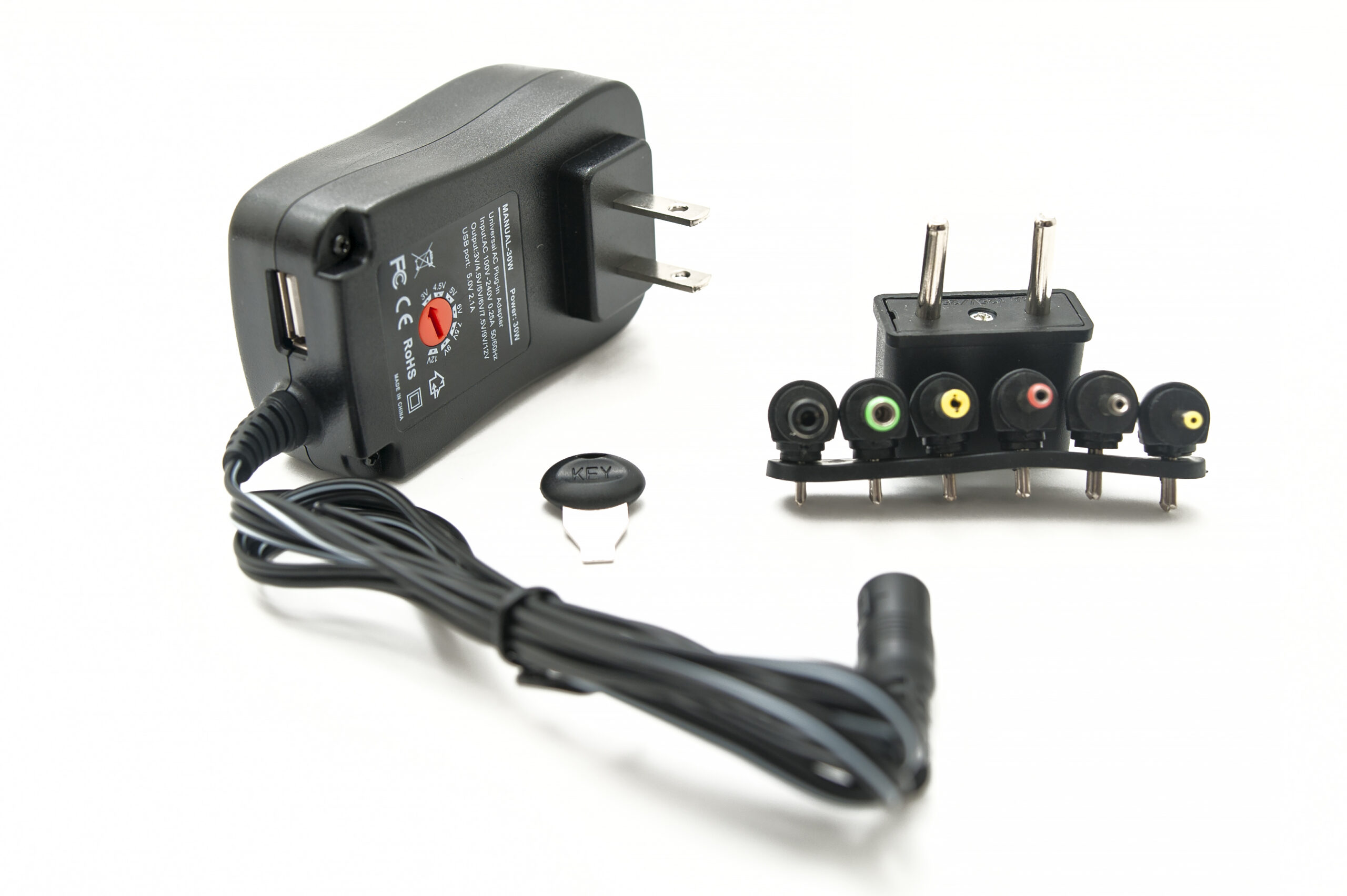 Универсальный блок питания для роутеров и др. оборудования 3v – 12v (30W) + 6 насадок