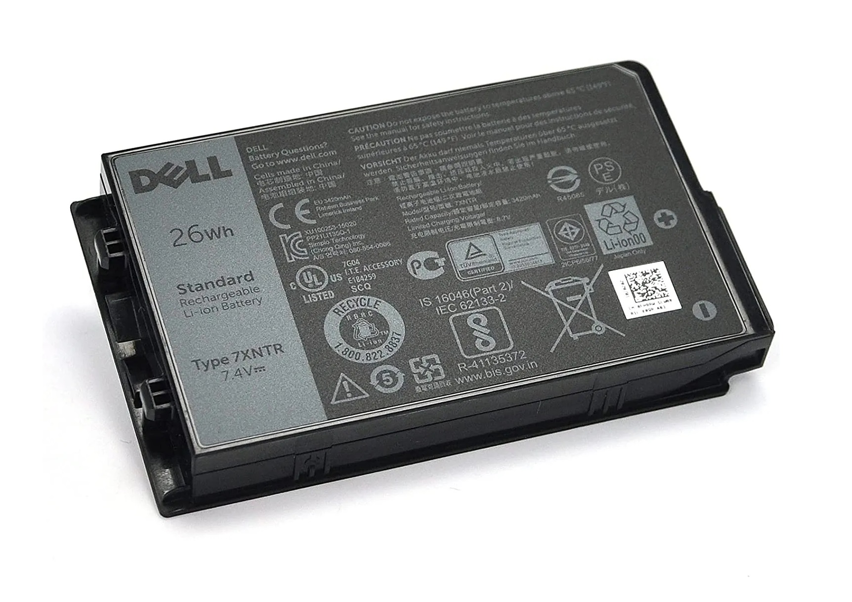 Аккумулятор 7XNTR для Dell Latitude 7202, 7212 (26Wh)