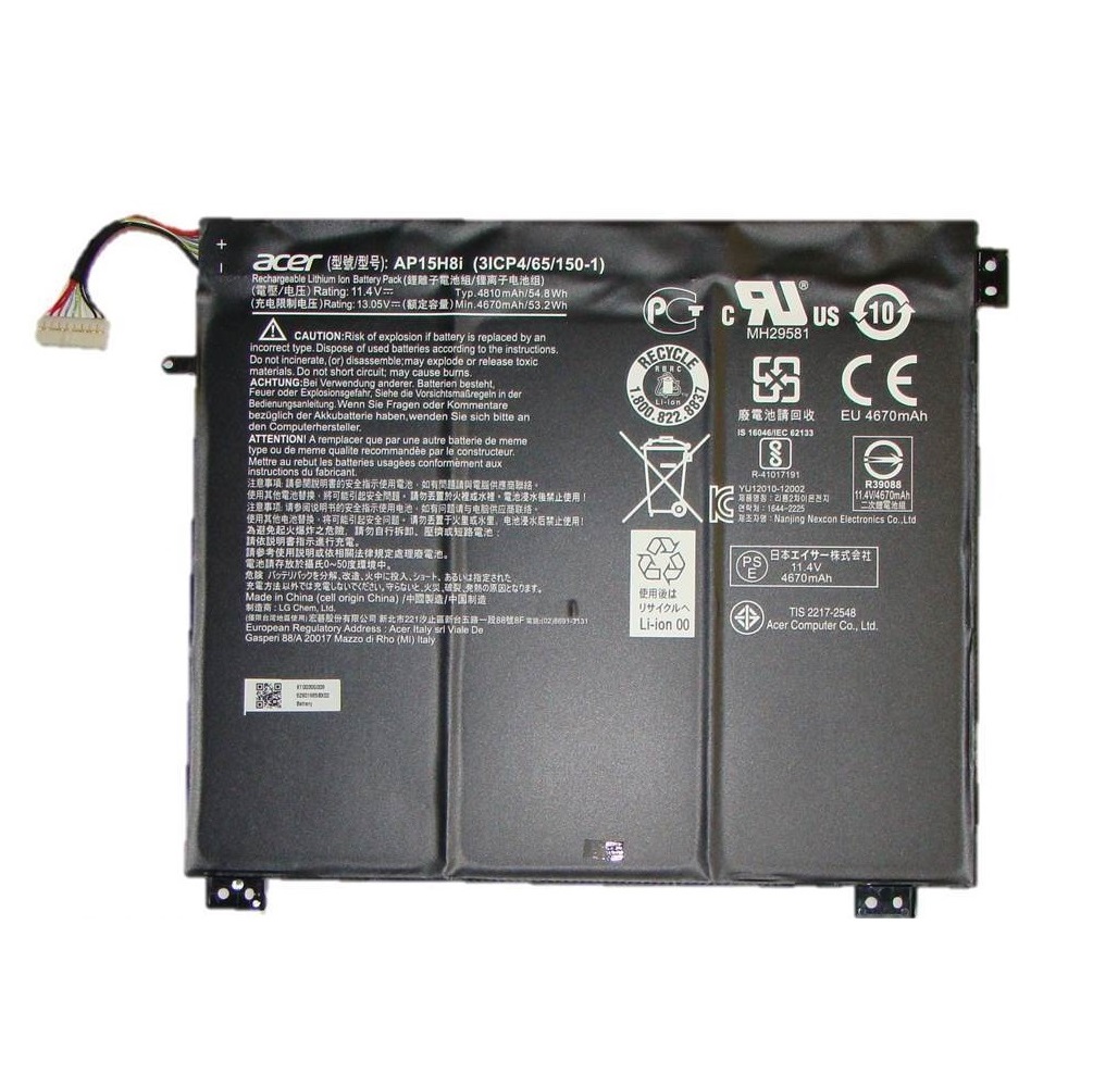 Аккумулятор AP15H8I для Acer Aspire One Cloudbook 14 (54.8Wh)