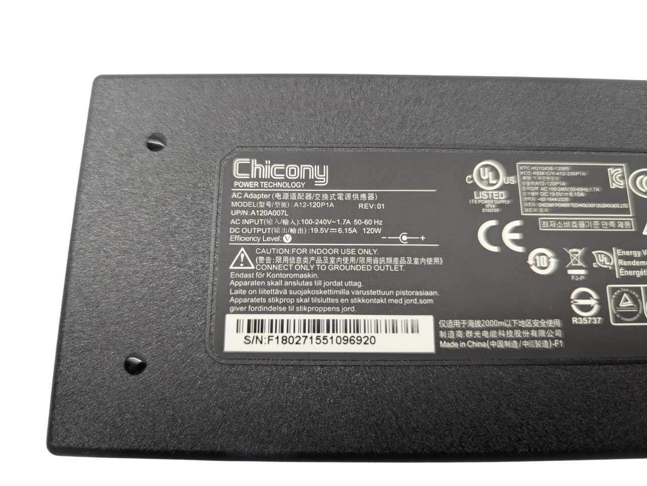 Блок питания для ноутбука MSI 19V 6.32A 120W (5.5×2.5)