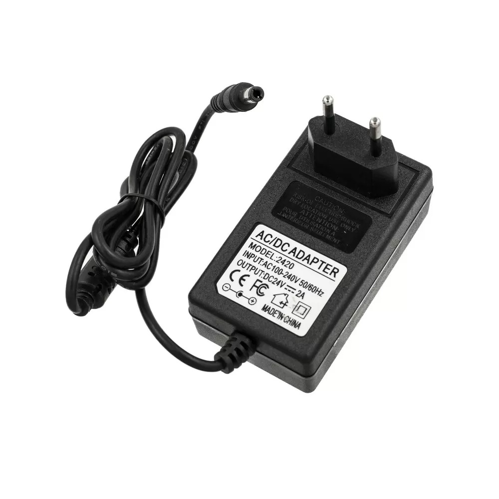 Блок питания 24V 2A 48W (5.5x2.5) MJJC-2402A / YU2402 / GM-2420 / GMY-2448W-2F