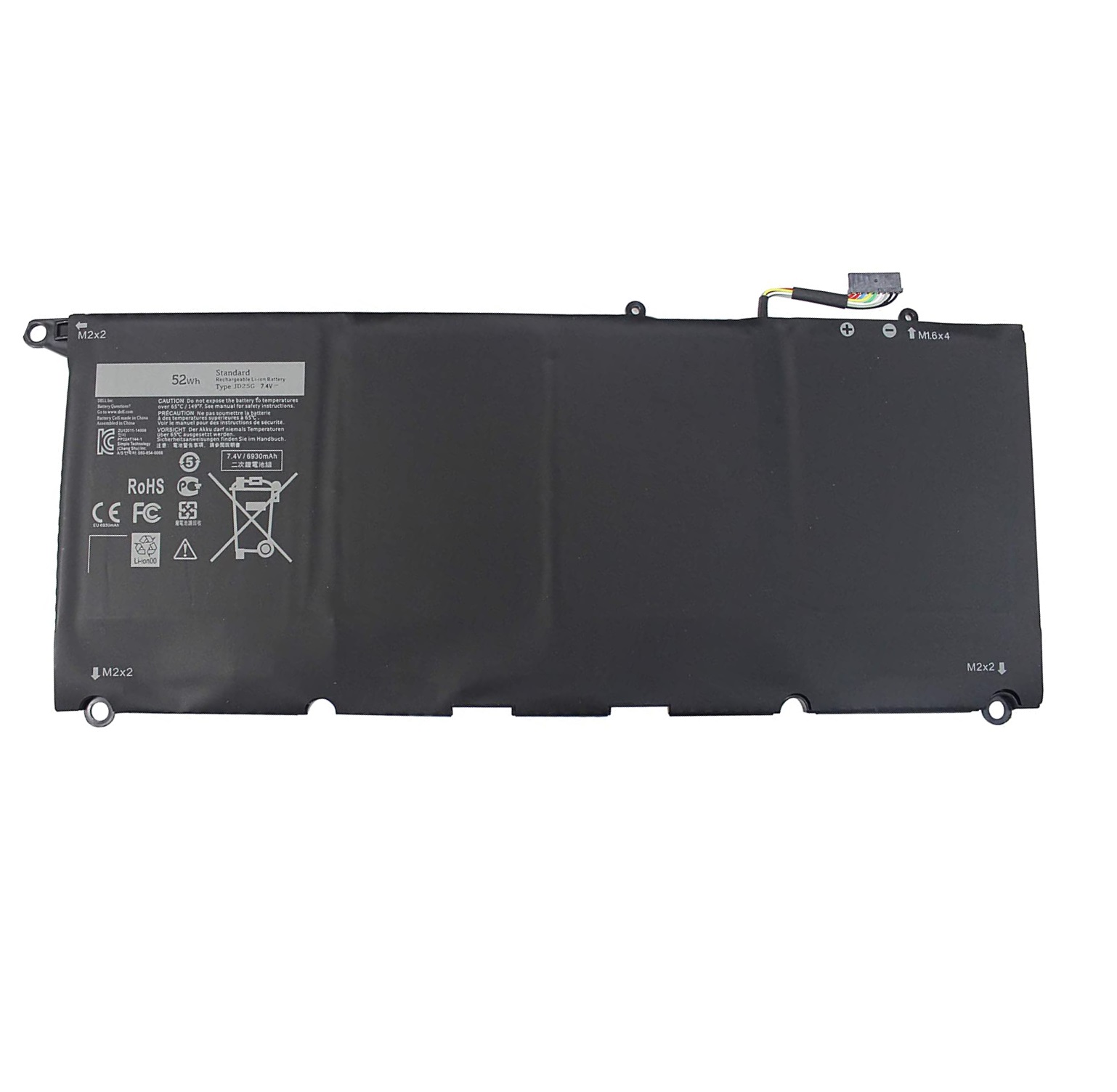 Аккумулятор JD25G для ноутбука Dell XPS 13 9343, 9350 (52Wh)