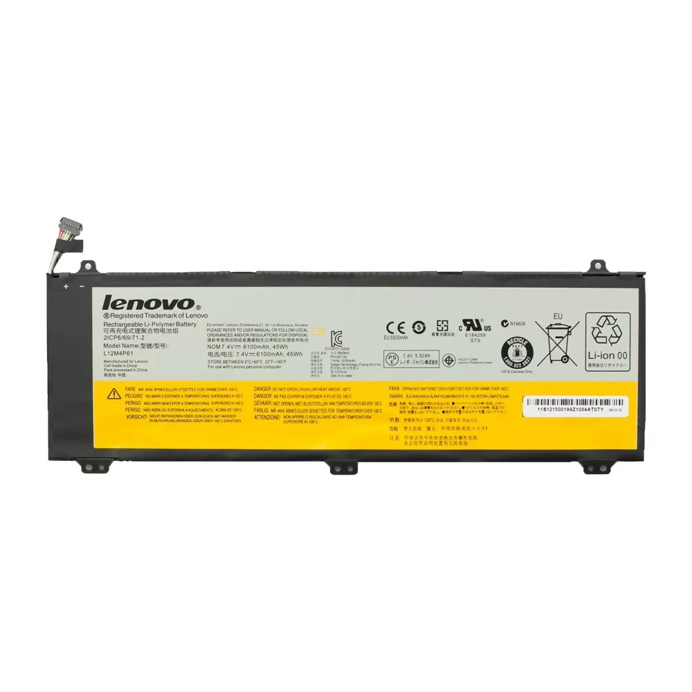 Аккумулятор для ноутбука Lenovo IdeaPad U330 Touch, U330P модель L12M4P61 (7.4v / 45Wh/ 6100mAh)