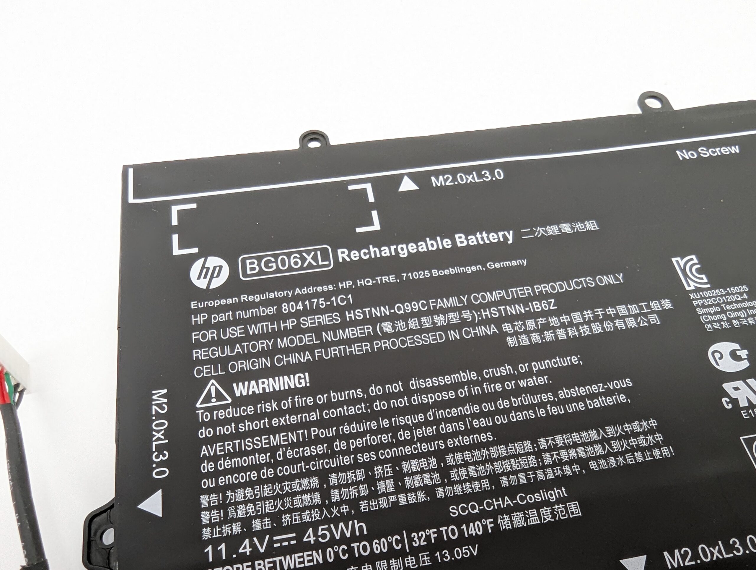 Аккумулятор BG06XL для ноутбука HP EliteBook 1040 G3 (45Wh)