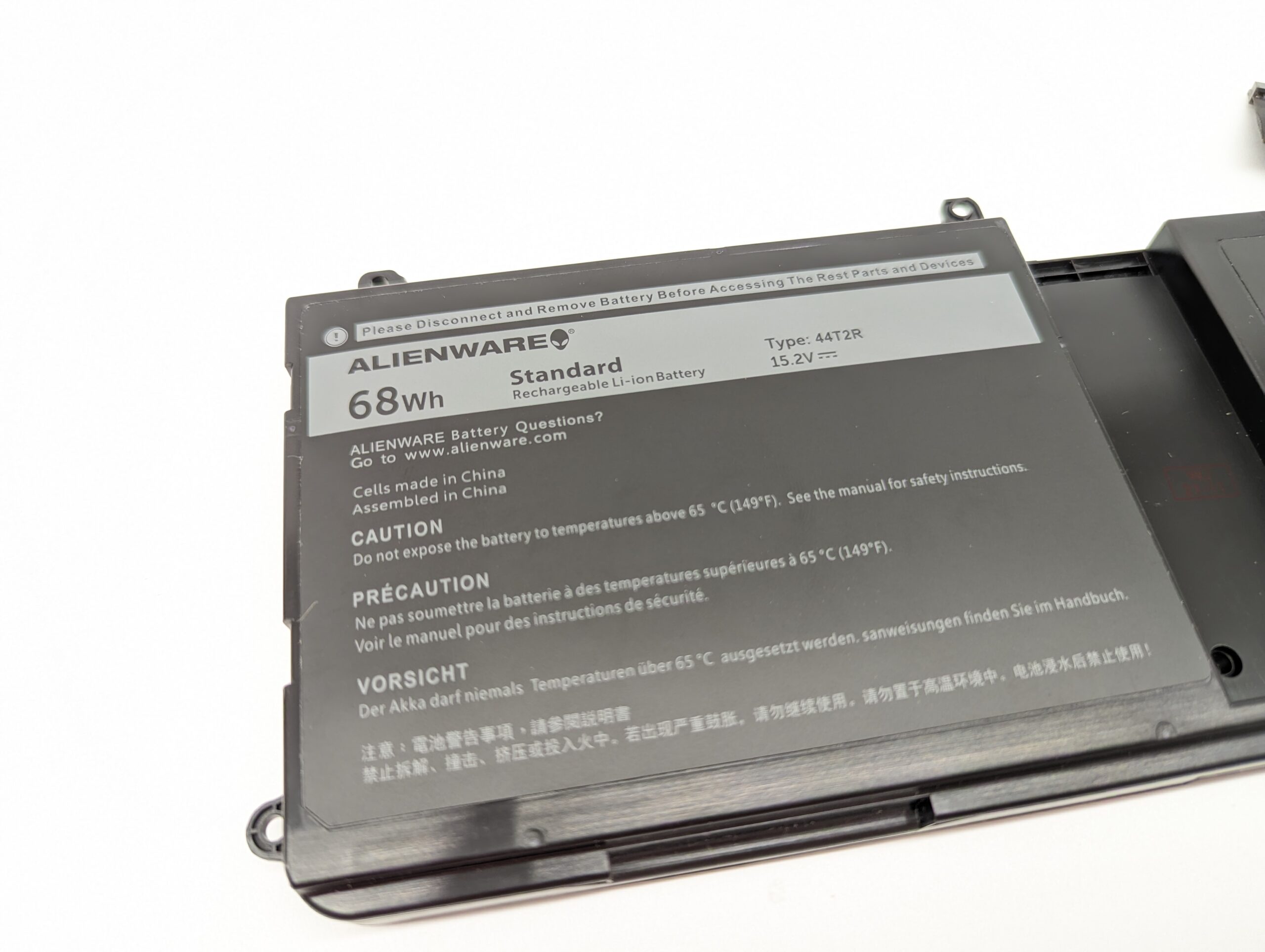 Аккумулятор 44T2R для Dell Alienware 15 R3, 15 R4, 17 R4, 17 R5, 15 R3 Max-Q (68Wh)