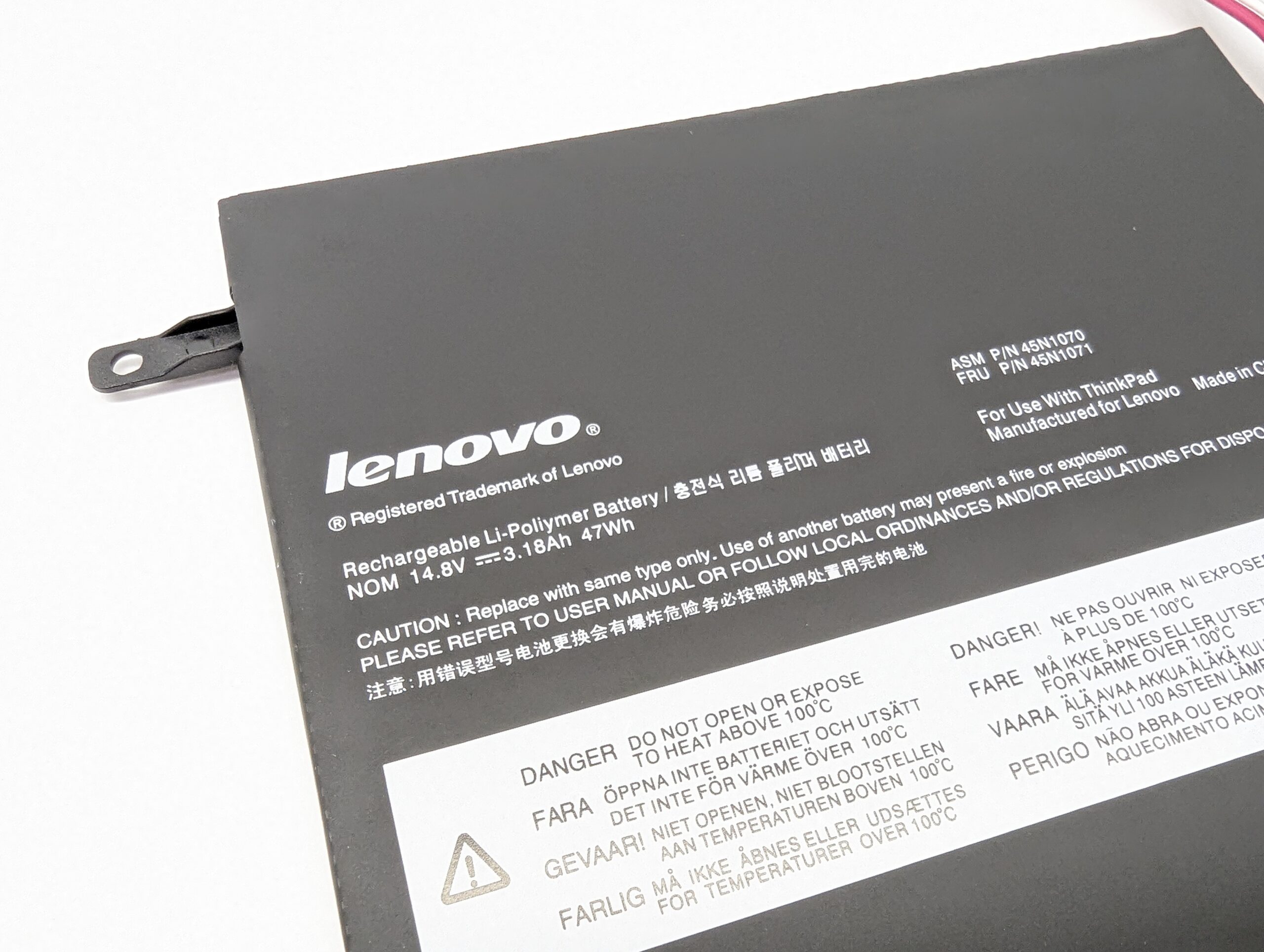 Аккумулятор 45N1070 для ноутбука Lenovo ThinkPad X1 Carbon 3440, 3460 (Gen 1)