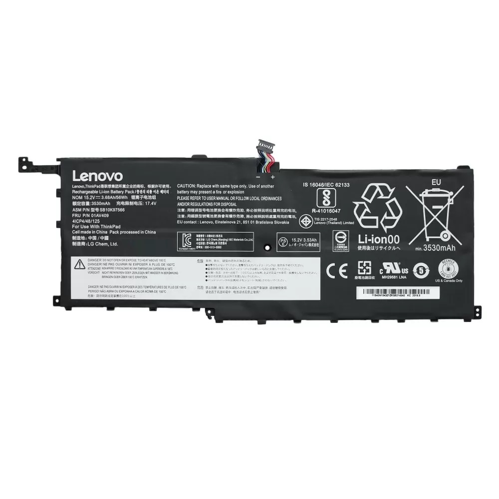 Аккумулятор для ноутбука Lenovo ThinkPad X1 Yoga, Carbon Gen 4 (3530mAh)