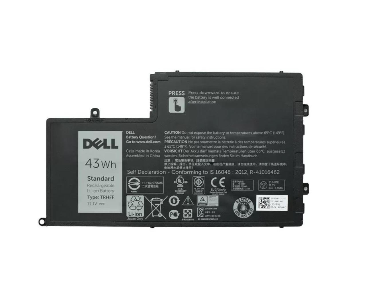 Аккумулятор TRHFF для Dell Inspiron 14-5447, 15-5547, N5447, N5547, Latitude 15-3550, 3450, 3550 (43Wh)